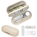 Lasiyanor 2 in 1 Eyeglass Case Portable Double Sided Contact Lens Box