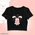 Lasmo Casual Regular Sleeves Printed Women Black Top