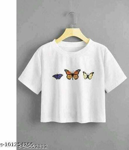 lasmo casual regular sleeves printed women white top