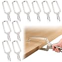 Lasnten 10 Pcs 18 Inch C Clamp Locking Pliers with Swivel Pads Heavy Duty Welding Clamps Adjustable C Pliers Instrument for Wood Working Welding Electrician Maintenance, 6.7 Inch Max Jaw Opening