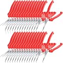 Lasnten 30 Pcs Pruning Shears 7.2" Bud Trimming Scissors, Red