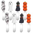 Lasnten 8 Pcs Halloween Cheese Spreaders Knives Set, Spooky Cat Ghost Skull
