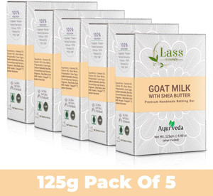 lass natural goat milk natural handmade bathing bar with shea butter for sensitive  dry skin