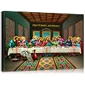 Last Supper Wall Decor Framed Jesus Wall Art Leonardo Da Vinci Poster Paintings of The Last Supper of Jesus Christian Decor Religious Art for Home Dining Room Decor (16''Hx24''W)
