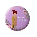 Lastwave Team Groom Badges, Premium Wedding Badges, Glossy Finish Wedding Badges for family Wedding & Reception Party (LSWPR040) (58mm, Pack of60)