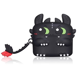 new cute 3d cartoon design cases compatible with apple airpods pro 2 case cover 360 full-body protective case shockproof skin cover toothless