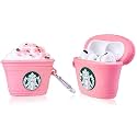 New Cute 3D Cartoon Design Cases Compatible with Apple Airpods Pro 2 Case Cover, 360° Full-Body Protective Case Shockproof Skin Cover (Star-Bucks Pink)