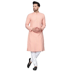 LATEST CHIKAN Mens Cotton Regular Striped Knee