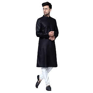 LATEST CHIKAN Mens Cotton Blend Regular Solid