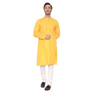 LATEST CHIKAN Mens Cotton Blend Regular Solid