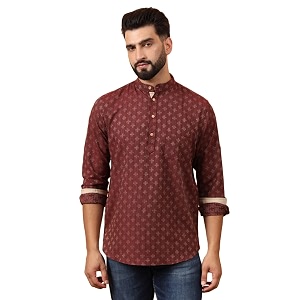 LATEST CHIKAN Mens Cotton Regular Self Design