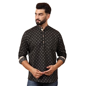 LATEST CHIKAN Mens Cotton Regular Self Design