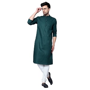 LATEST CHIKAN Mens Cotton Blend Regular Solid