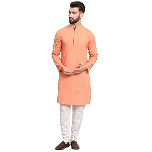 LATEST CHIKAN Mens Cotton Regular Striped Knee