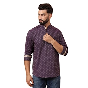 LATEST CHIKAN Mens Cotton Regular Self Design