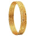 Latest Gold Plated Set of 4Traditional Bangles for Women and Girls