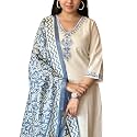 Latest Khadi Kurtaset With Khadi Silk Dupatta