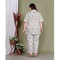 Latest Printed Shirt Style Cotton Night Suit