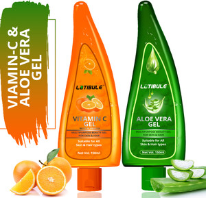 megavalue 100 pure vitamin c  aloe vera gel for glowing face skin  hair