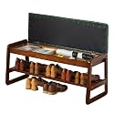 latifolia 2 Tier Shoe Rack Bench with Flip-Top Storage, Green