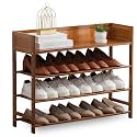 latifolia Bamboo Shoe Rack, 4-Tier Shoe Rack Organizer for Entryway, Living Room(Brown, 31.40''L)