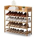 latifolia Bamboo Shoe Rack, 5-Tier Shoe Rack Organizer for Entryway, Living Room(Nature, 31.40''L)