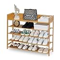 latifolia Shoe Rack, 5-Tier Bamboo Shoe Rack (Nature, 39.40''L)