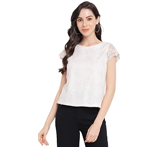 latin quarters women39s ivory cap sleeve solid knit top