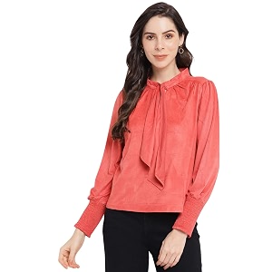 latin quarters women39s rust full sleeve solid knit top