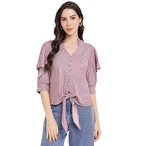 latin quarters women39s red half sleeve printed blouse