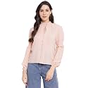 Latin Quarters Women's Pink Dusky Full Sleeve Solid Blouse