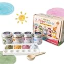 Lattooland Nature Finger Paints for Babies & Toddlers | 100% Natural Taste-Safe & Non-Toxic Finger Baby-Safe Colour Set | Vegetable Based Child -Safe Paint for Sensory Play, Art & Creative Learning