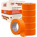 LAUCO Orange Automotive Refinishing Masking Tape 2 in x 60 yd (20 Rolls) – Autobody Painters Tape, UV, Moisture &amp; Heat Resistant, No Residue, Multi-Purpose Bulk 19542