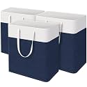 TasticTotes Laundry Basket 3-Pack, Laundry Hamper, 125L-Blue