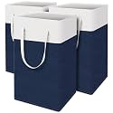 TasticTotes Laundry Basket 3-Pack, Laundry Hamper, 88L-Blue