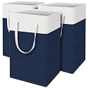 TasticTotes Laundry Basket 3-Pack, Laundry Hamper, 75L-Blue