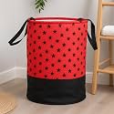 Laundry Basket, Heavy Duty Laundry Basket, Clothes Storage Basket for Blankets, Laundry Room Organizing, Bedroom, Large Dirty Clothes Bag for Dorm, Laundry bags 45 L Black Star, Pack 1