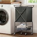 Laundry Basket with Wheels88L Rolling Laundry Cart