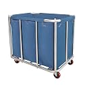 Laundry Cart Commercial,11.35 Bushel (400L) Large Industrial Rolling Laundry Hamper with 4 Inch Wheels,Home Heavy Duty Laundry Baskets with Stainless Steel Frame, 286 LBS Load，10 Support Tubes