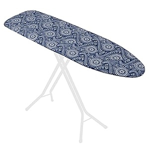 laundry solutions by westex deluxe extra thick ironing paisley board cover blue by laundry solutions by westex