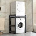Laundry Stora Rack Kit for Washer &amp; Dryer Stackable Unit Washing Machine Shelf SpaceSaving Laundry Room Solut and Stylish Design