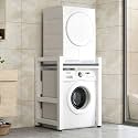 Laundry Stora Unit Washer and Dryer Stacking Kit with Shelving for Bathroom Kitchen Balcony SpaceSaving nizer Solut