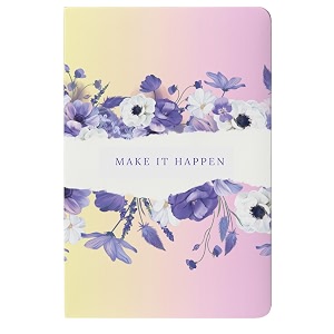 lauret blanc a5 dot grid notebook journal- 160 pages 90 gsm natural shade paperback make it happen