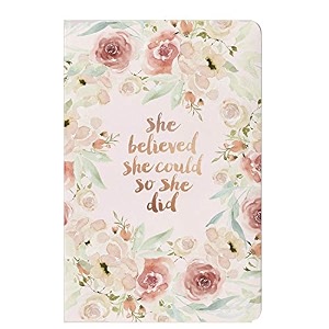 lauret blanc a5 dot grid notebook- 160 pages 90 gsm natural shade paperback she believed she could so she did