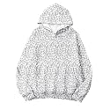 Lauweion Women Solid Basic Fleece Letter Loose Hoodie Sweatshirt Long Sleeve Kangaroo Pocket Drop Shoulder Pullovers Top