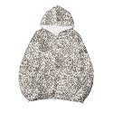 Lauweion Women Solid Basic Fleece Letter Loose Hoodie Sweatshirt Long Sleeve Kangaroo Pocket Drop Shoulder Pullovers Top