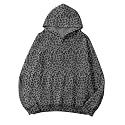 Lauweion Women Solid Basic Fleece Letter Loose Hoodie Sweatshirt Long Sleeve Kangaroo Pocket Drop Shoulder Pullovers Top