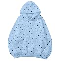 Lauweion Women Solid Basic Fleece Letter Loose Hoodie Sweatshirt Long Sleeve Kangaroo Pocket Drop Shoulder Pullovers Top
