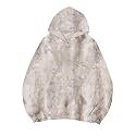 Lauweion Women Solid Basic Fleece Letter Loose Hoodie Sweatshirt Long Sleeve Kangaroo Pocket Drop Shoulder Pullovers Top