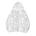 Lauweion Women Solid Basic Fleece Letter Loose Hoodie Sweatshirt Long Sleeve Kangaroo Pocket Drop Shoulder Pullovers Top